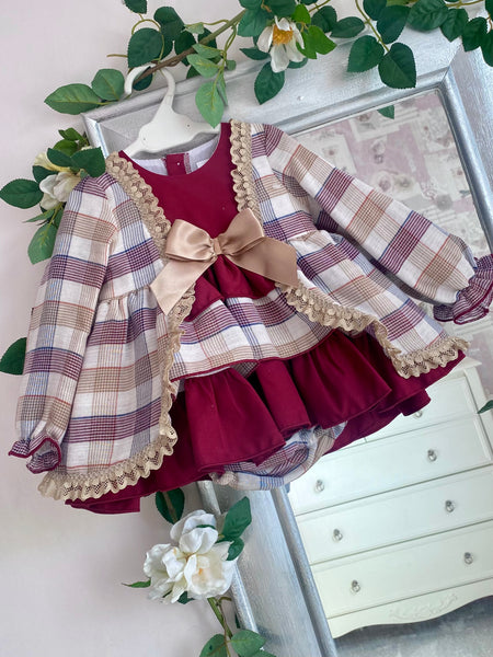 Ceyber Baby Girls Checked Dress