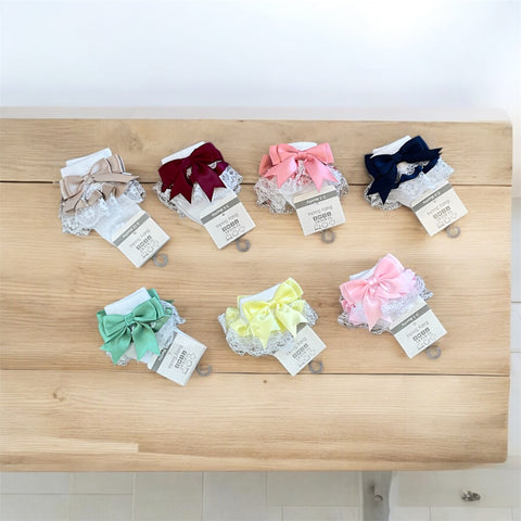 Baby Girls Bow Lace Socks