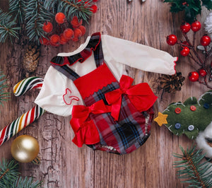 Ceyber Spanish romper check tartan Christmas wear 