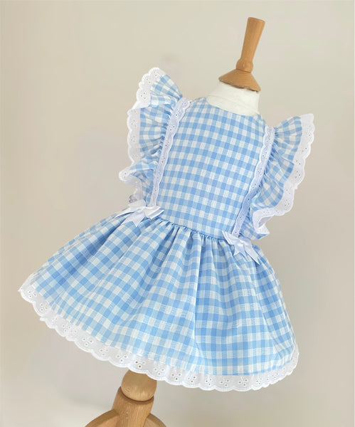 Baby Girls Gingham Frilly Dress
