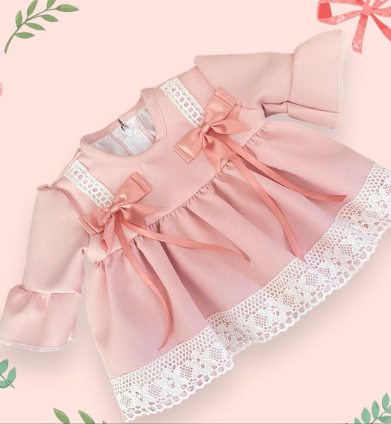 Pretty Baby Girls Lace Dress - Pink