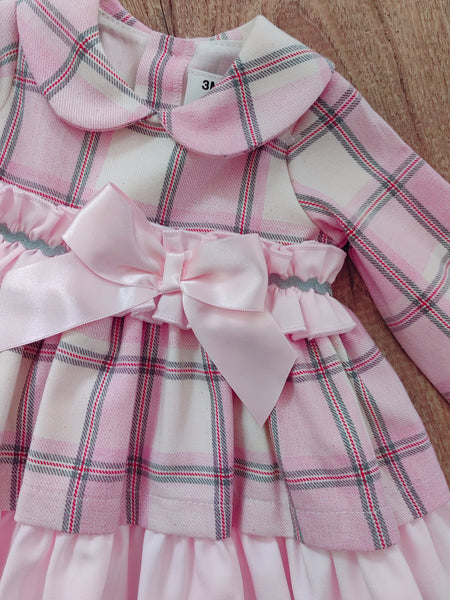 Ceyber Baby Girls Pink Check Dress Set