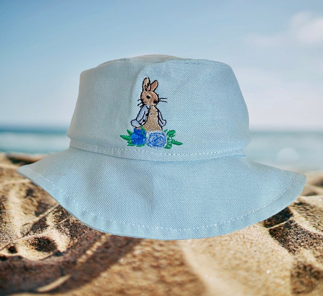 peter rabbit beatrix potter blue sun hat bucket hat 