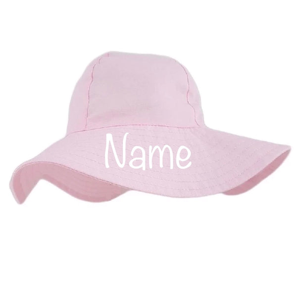 Personalised Wide Brim summer Hat