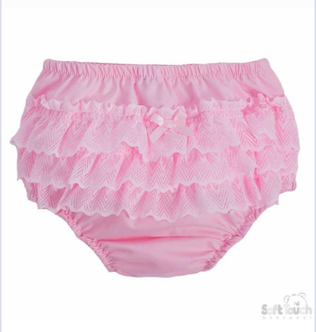 soft touch frilly lace zigzag knickers pants 