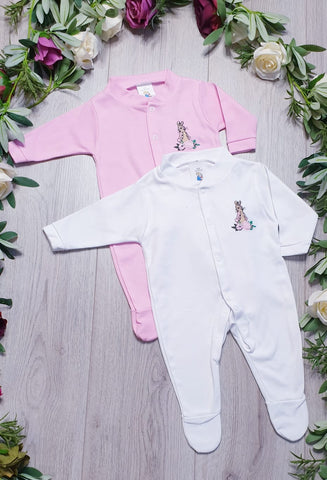 beatrix potter flopsy bunny all in one baby grow gillytots 