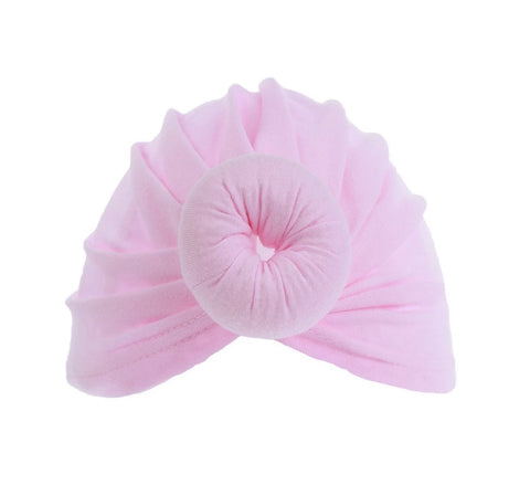 baby girls pink newborn doughnut hat 
