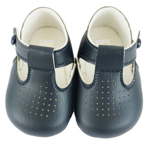 Baypods Baby Boys Soft Sole Pram Shoes Navy – Gillytots
