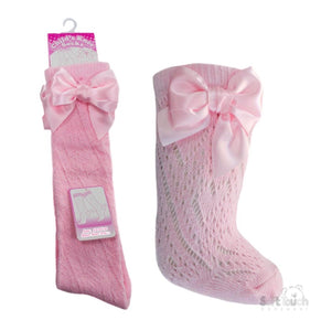 soft Touch pelerine knee lenght socks with bow
