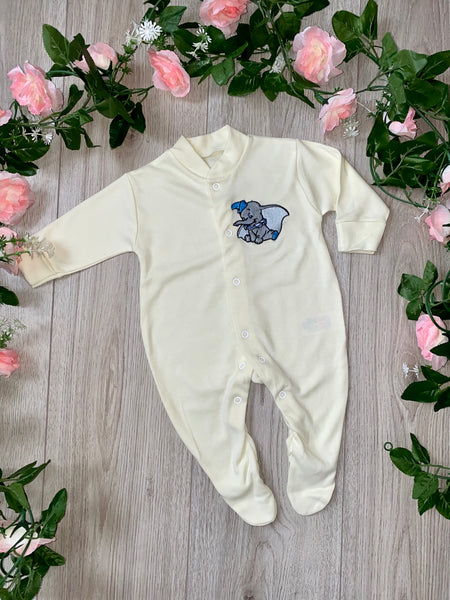 Gillytots Dumbo Elephant Lemon  BabyGrow