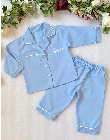 Boys Personalised Pyjamas - Blue
