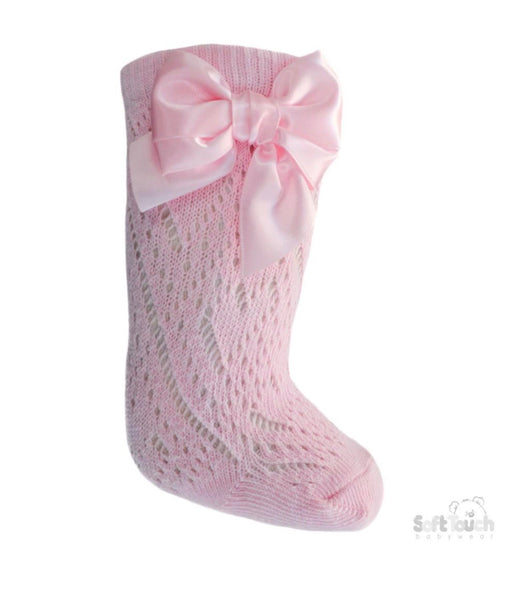 Infants Pelerine Knee Length Socks - Pink