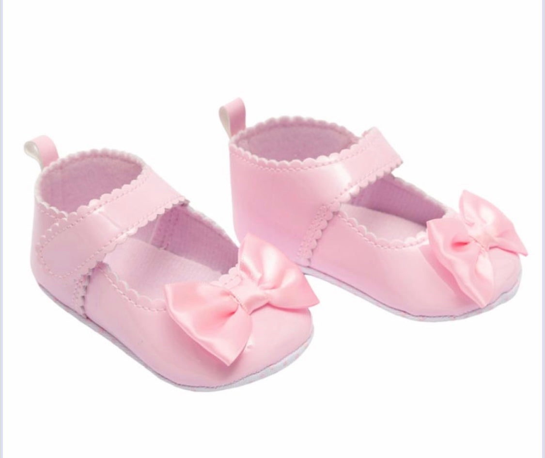 pink baby girl soft sole first step shoes with bow soft sole baby shoes 