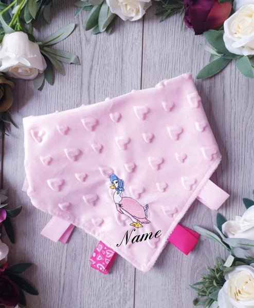 Baby Girls Pink Comfort Blankets - Flopsy Buny Jemima Puddleduck