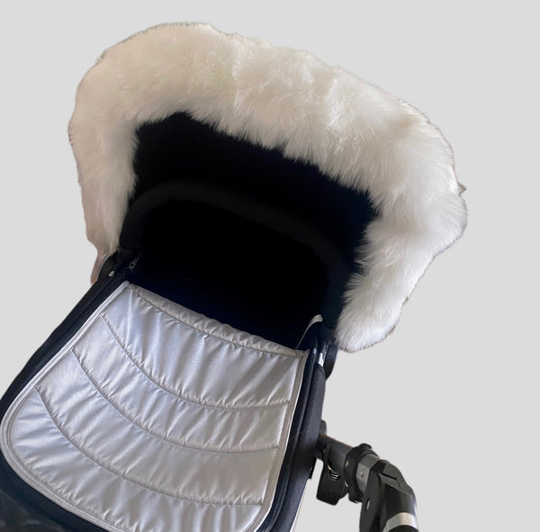 Extra Faux Fur Pram hood Trim/Handmuff - Polar Bear White
