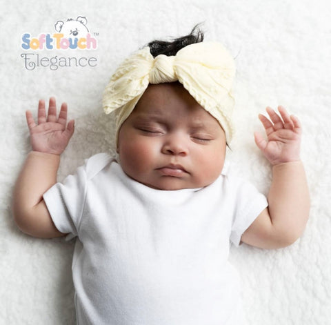 Baby Girls Lemon Cable Headband with big Bow