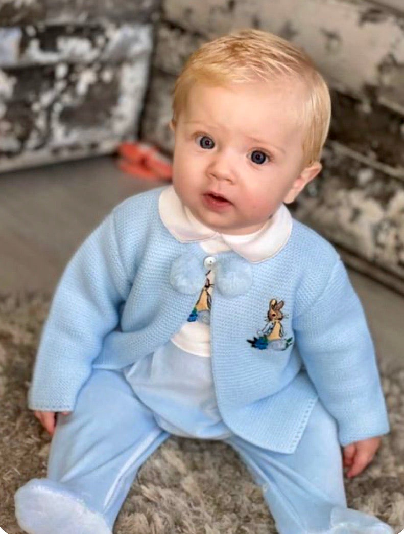 Peter Rabbit Baby Boys Cardigan- Blue