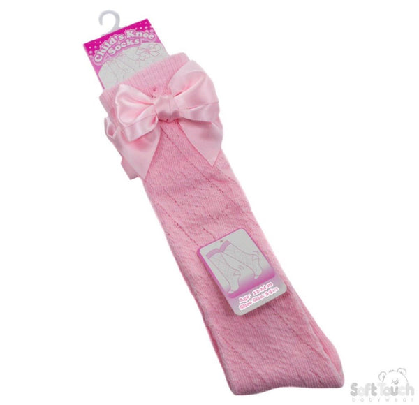 Infants Pelerine Knee Length Socks - Pink