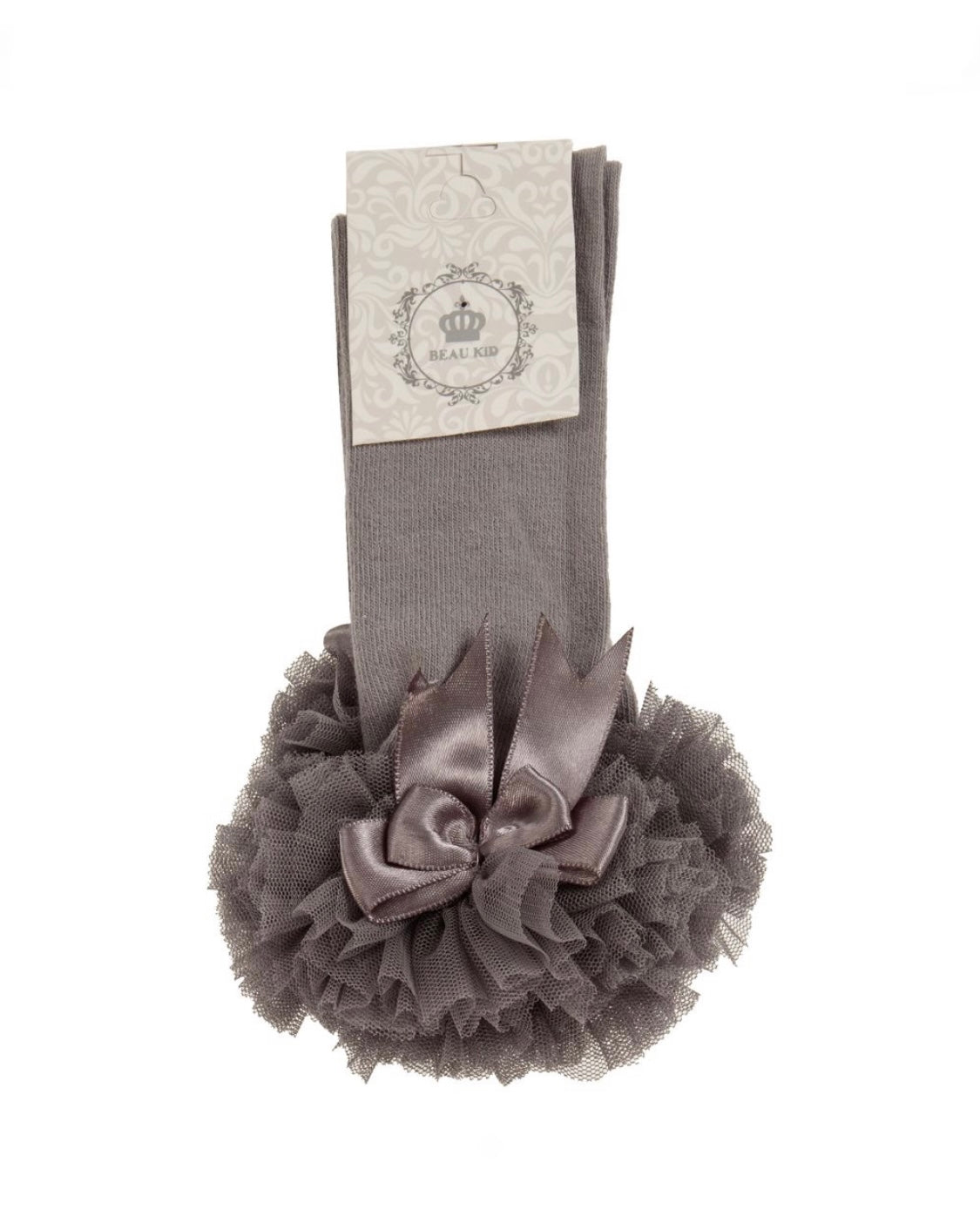 beau kid grey tutu socks 