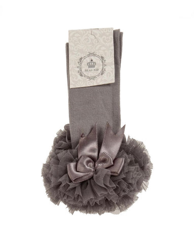beau kid grey tutu socks 