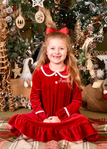 Soft Velour Girls Nightwear Dress