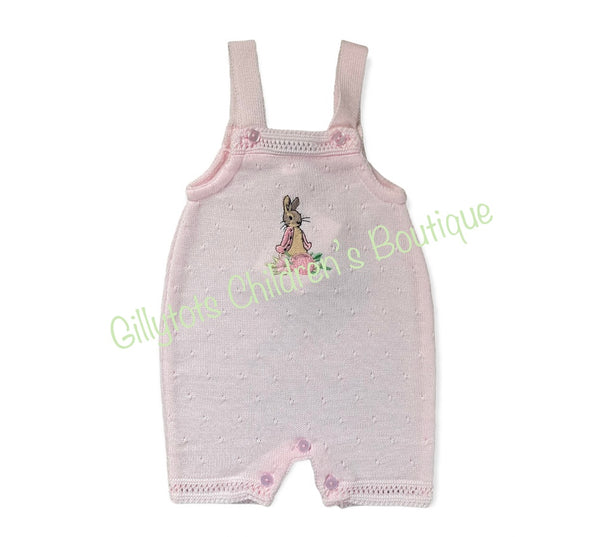 Flopsy Bunny Jemima Puddleduck Short Knitted Dungaree - Pink