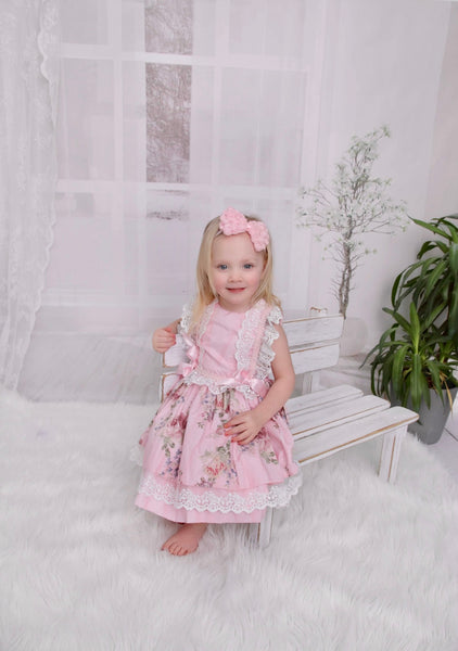 Gillytots Girls Floral Dress with Bow