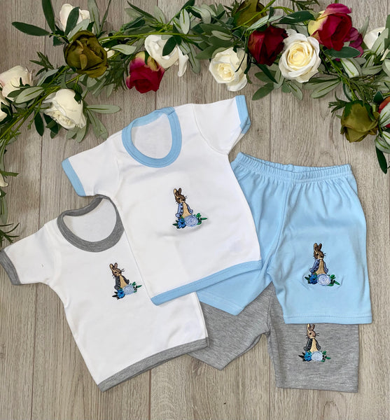 Peter Rabbit Top and Shorts Set - Grey