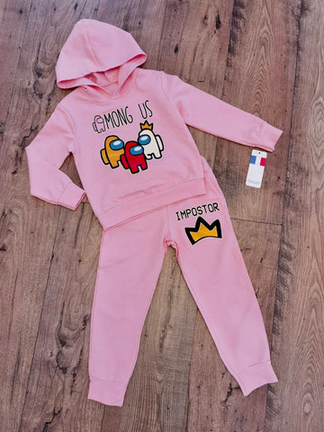 Reduced Among Us Girls Tracksuit - Pink