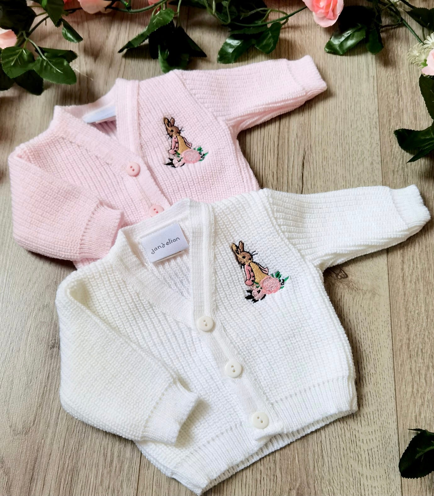 premature baby girls beatrix potter flopsy bunnt cardigian tiny baby small baby 