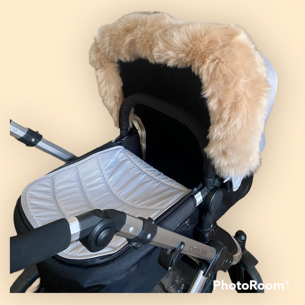 Extra Fluffy Pram Fur Hood Trim/Handmuff - Teddy