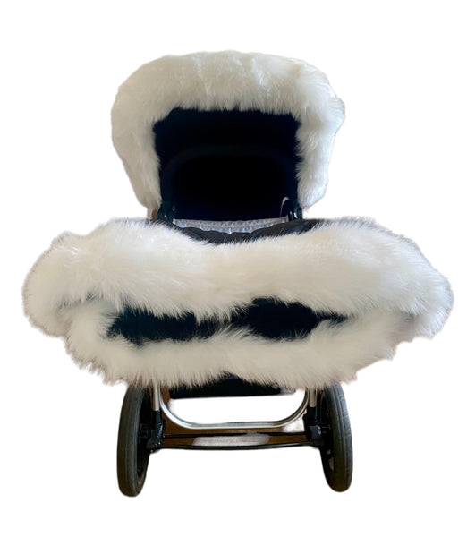 Extra Faux Fur Pram hood Trim/Handmuff - Polar Bear White