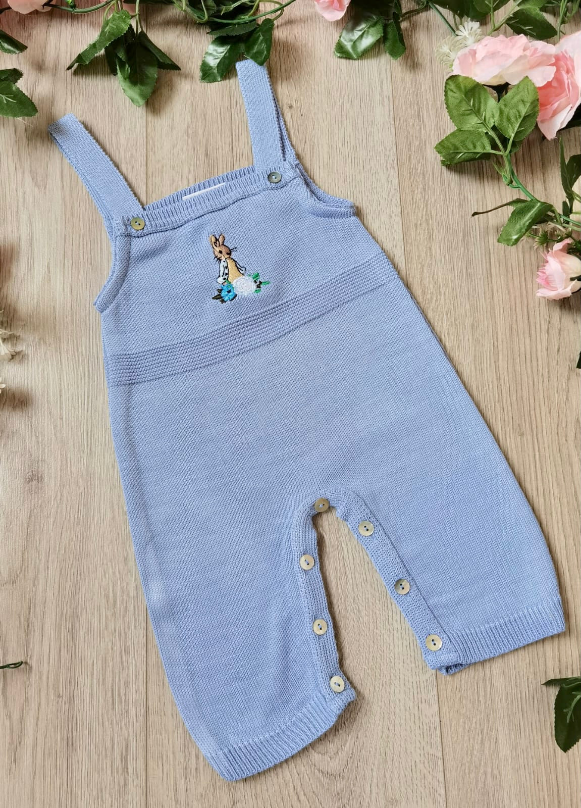 dandelion fine knitted dungerees peter rabbit beatrix potter range premature baby small baby tiny baby 