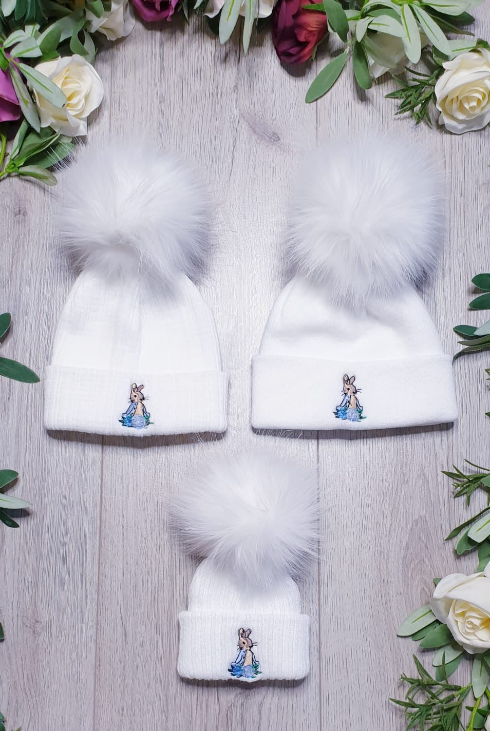 peter rabbit single pom pom hat baby wear 