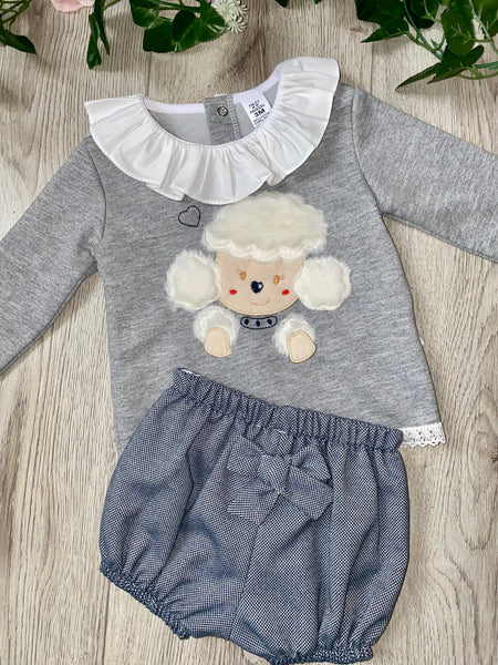 Baby Girls Frilly Collar Jam Pants Set