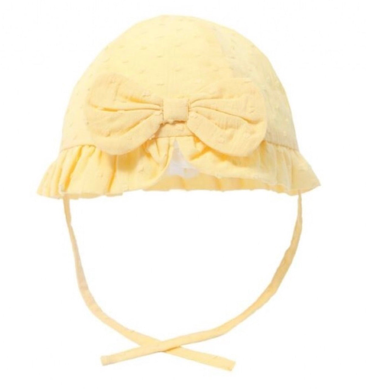 lemon spring summer baby girls summer hat soft cotton dotty bow yellow summer hats
