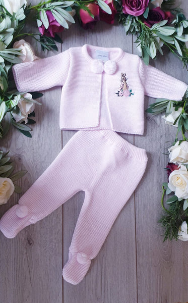 flopsy bunny peter rabbit beatrix potter collection baby wear pink knitted dandelion baby outfit knitted 