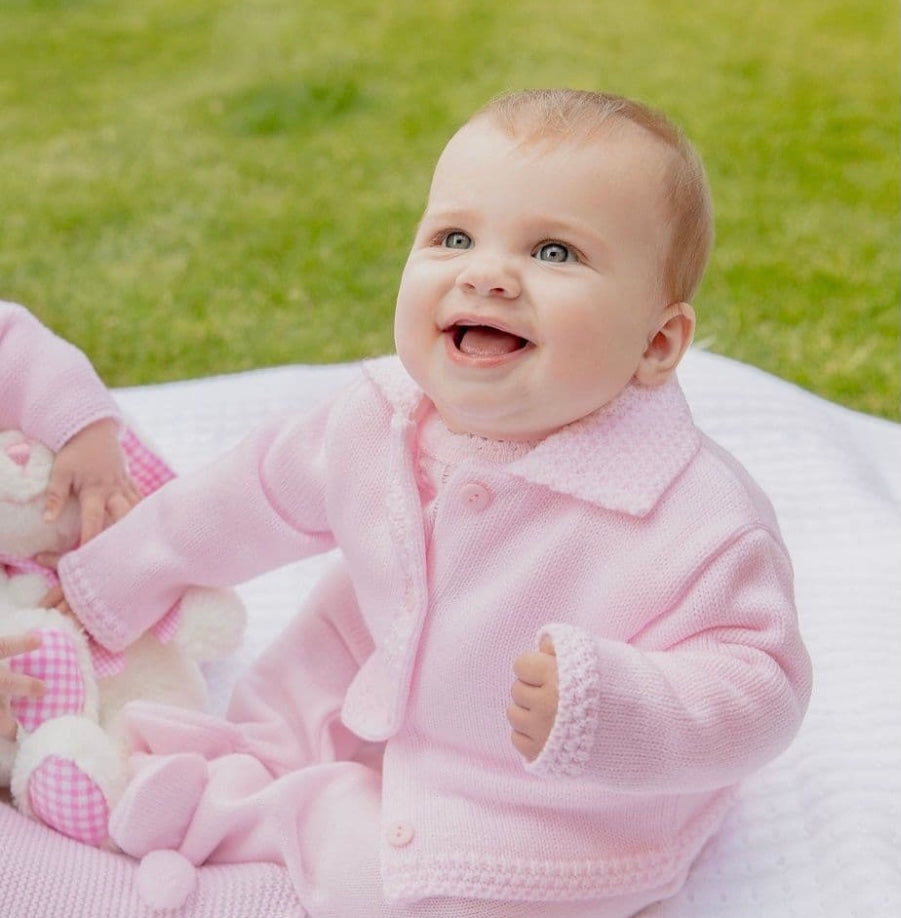 Dandelion Baby Girls collar Cardigan - Pink