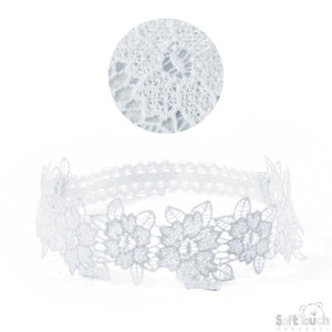 Baby Girls pretty  White Lace Headband
