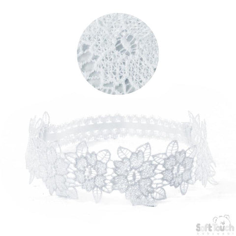 Baby Girls pretty  White Lace Headband