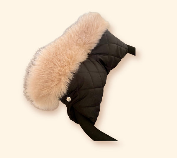 Extra Fluffy Pram Fur Hood Trim/Handmuff - Teddy