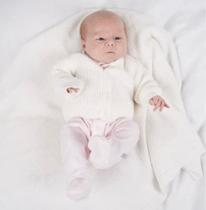 dandelion ribbed white cardigan premature tiny baby small baby unisex cardigan 