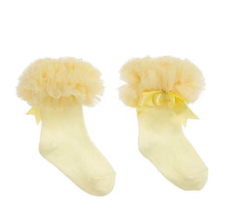 beau kid tutu socks lemon yellow beau kid