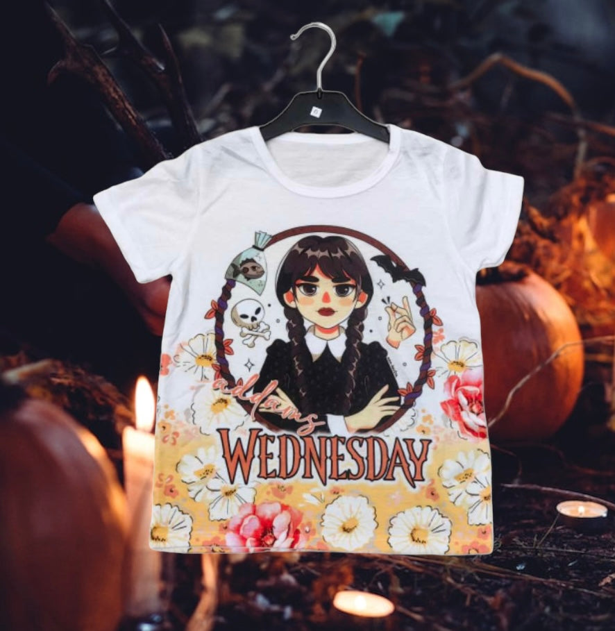Wednesday adams girls girl top tshirt clothing adams family clothes Wednesday clothes