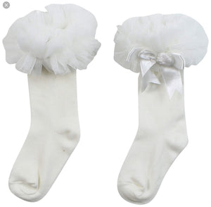 Beau Kid Ivory Tutu Knee Length Socks