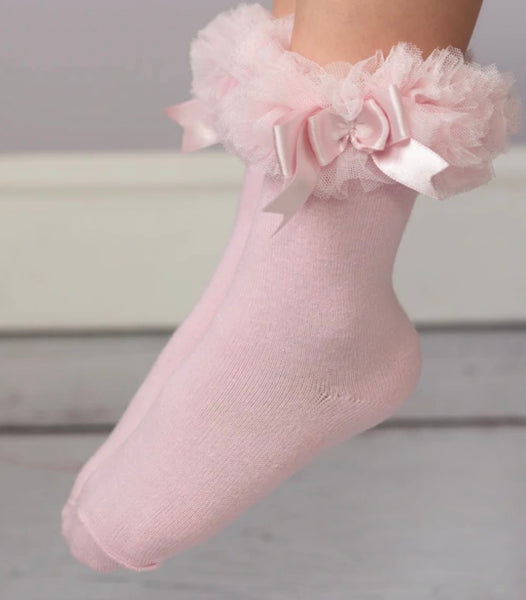Caramelo Kids Pink Short Tutu Socks