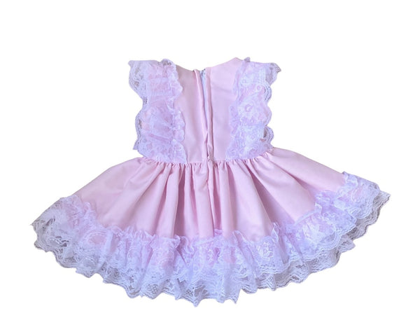 Girls Frilly Lace Traditional Style Dress