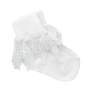 lace over ankle socks school white rich lace cotton baby girls school white socks 
