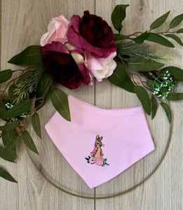 flopsy bunny pink dribble bib beatrix potter