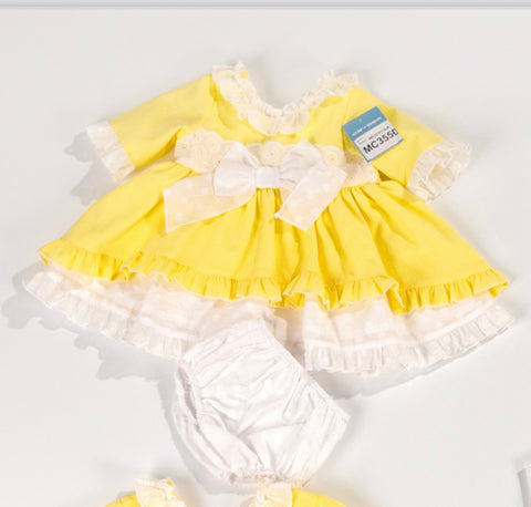 ceyber baby girls lemon yellow easter dress 